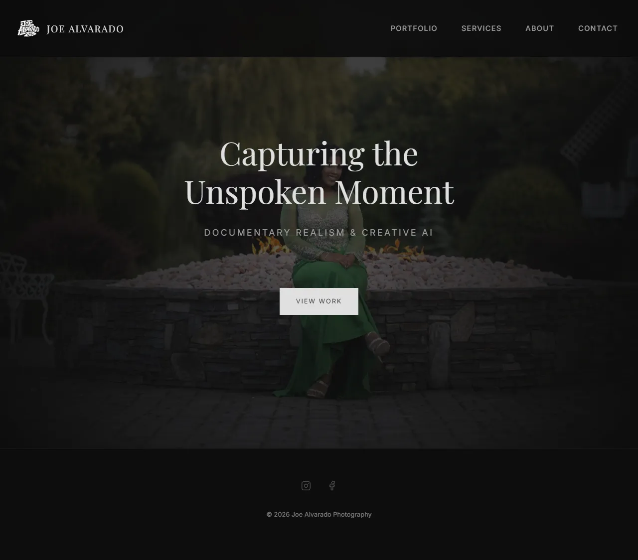 J. Alvarado photography portfolio website